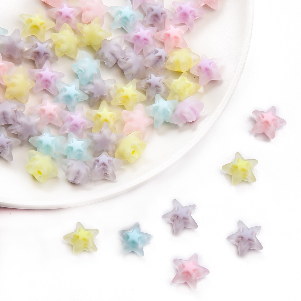 Hạt nhựa acrylic trong suốt hình hoa dành cho làm bông tai/dây chuyền thủ công DIY