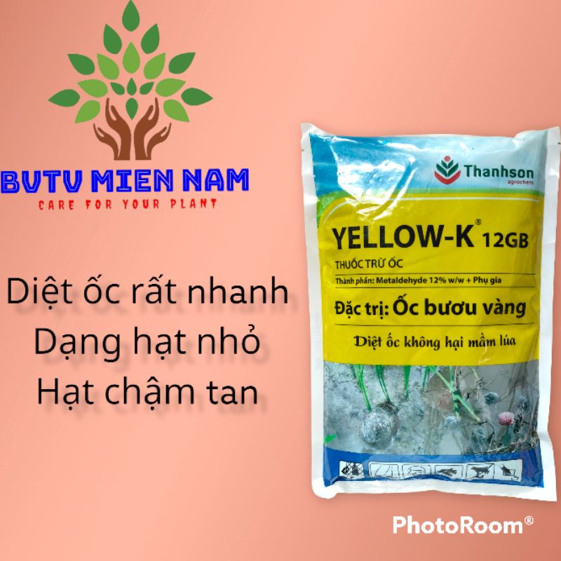 YELLOW-K 12GB, 1kg, diệt ốc bươu vàng hại lúa, ốc hương, ốc ma, hại hoa màu, cây cảnh