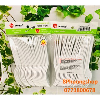 Nĩa nhựa 24 chiếc Hofaco sử dụng 1 lần - Nĩa nhựa HPB49 chính hãng nhựa Hồng Phát