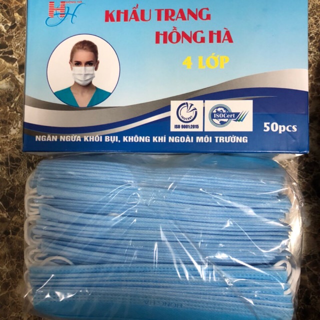 Khẩu trang y tế 4 lớp kháng khuẩn chính hãng công ty
