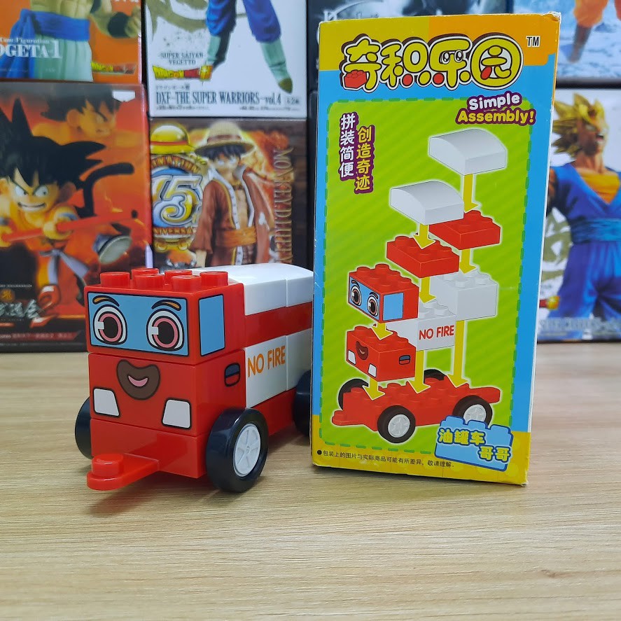Đồ chơi lắp ghép chichi land mô hình xe cứu hỏa NO FIRE bằng nhựa cao cấp đồ chơi trẻ em