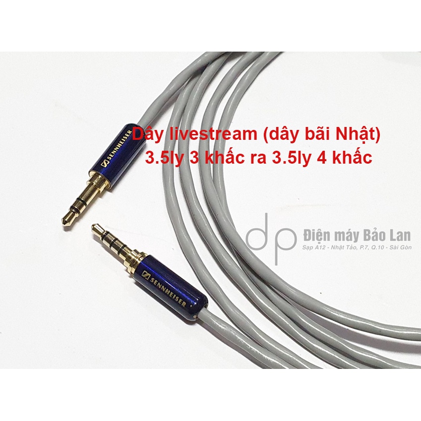 Dây livestream  3.5ly 3 khấc ra 3.5ly 4 khấc. Âm thanh cực chuẩn. Dùng cho Iphone