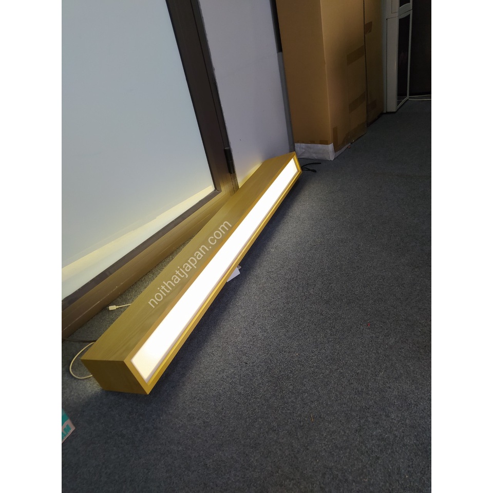 Đèn gỗ treo thả bàn ăn, kt 90 x 11 x 10 cm gồm dây đèn led tiết kiệm điện