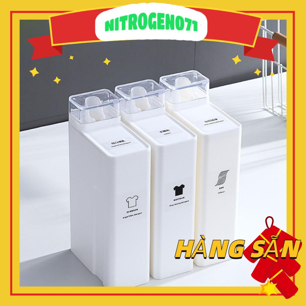 Hộp đựng nước giặt đồ màu trắng tiện dụng cho gia đình