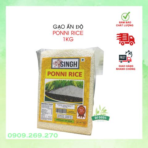 Gạo Ponni Ấn Độ 1kg Ngăn Ngừa Tiểu Đường