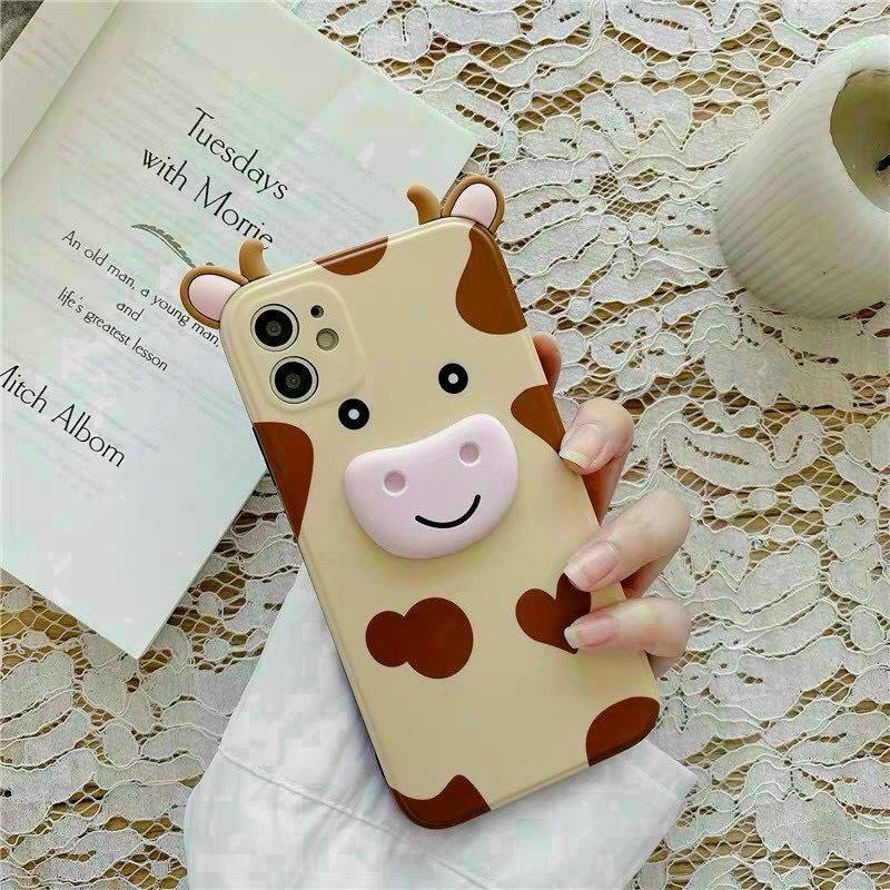 Ốp iphone Hình Bò Dễ Thương 7,8plus,x,xs,xsmax,11,11promax,12,12promax,13,13promax Nanoshop_1688
