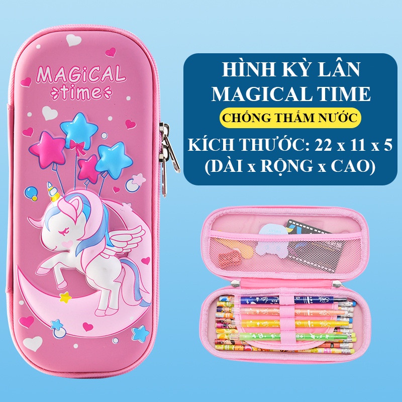 Hộp Bút Họa Tiết In Nổi 3D Sinh Động, Siêu Nhẹ, Chống Thấm Nước,dành cho bé trai và bé gái-HB00003