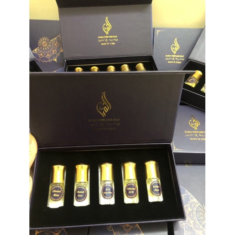 SET 5 CHAI TINH DẦU NƯỚC HOA DUBAI