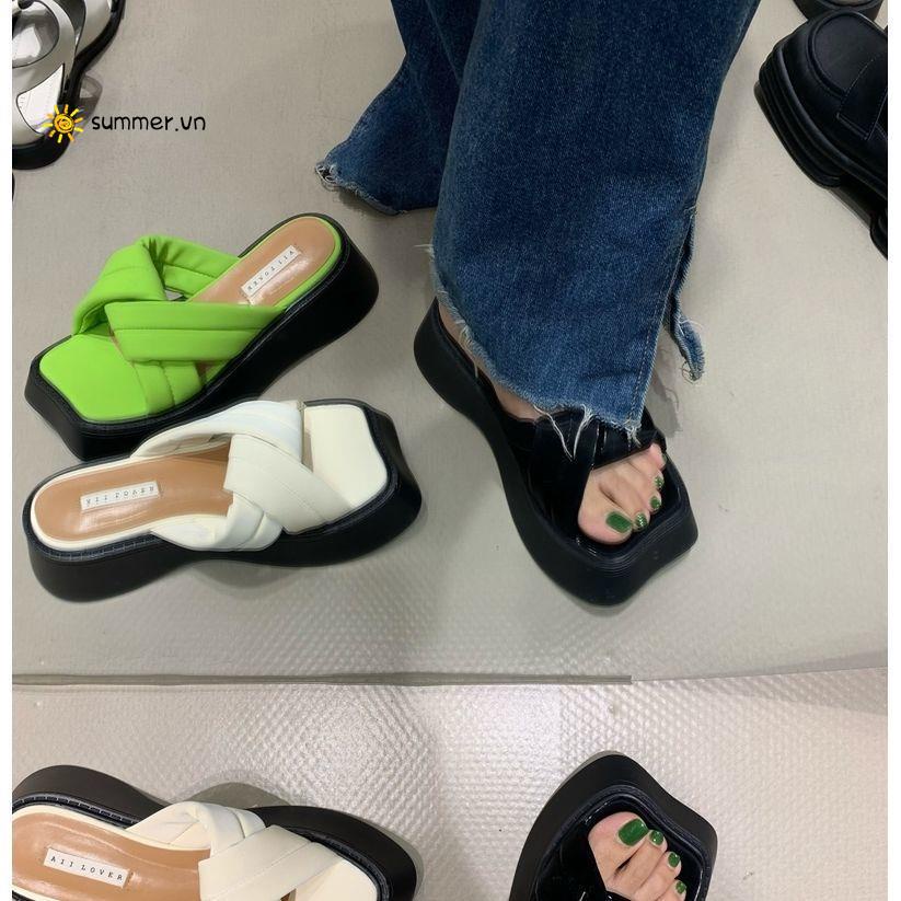 Giày Sandal Đi Biển Đế Dày Phong Cách Hàn Quốc Thời Trang Mùa Hè Dành Cho Nữ 2022