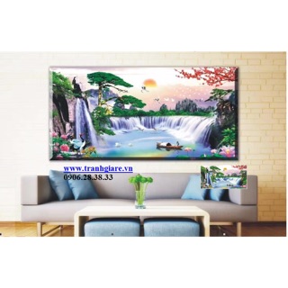 Tranh đính kín phong cảnh tuyệt đẹp 195x105cm