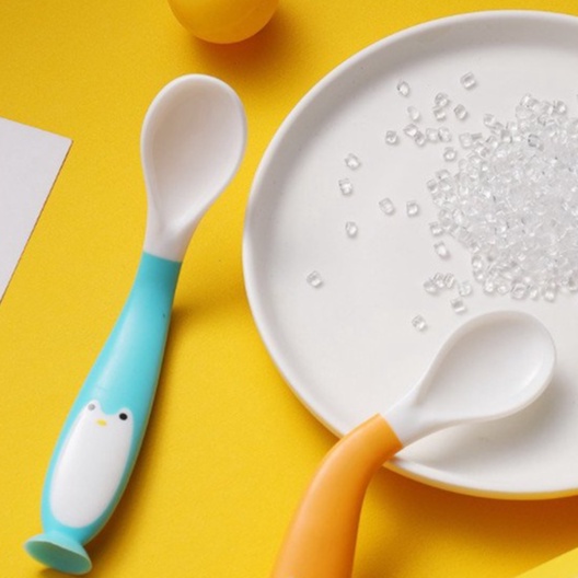 Muỗng, thìa ăn dặm hình chim cánh cụt có thể uốn cong cho bé