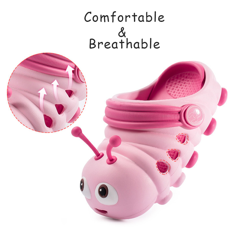 Sandal Đế Mềm Chống Trượt Tiết Kế Sâu Bướm Hoạt Hình Dễ Thương Cho Bé 1-6 Tuổi AYUER