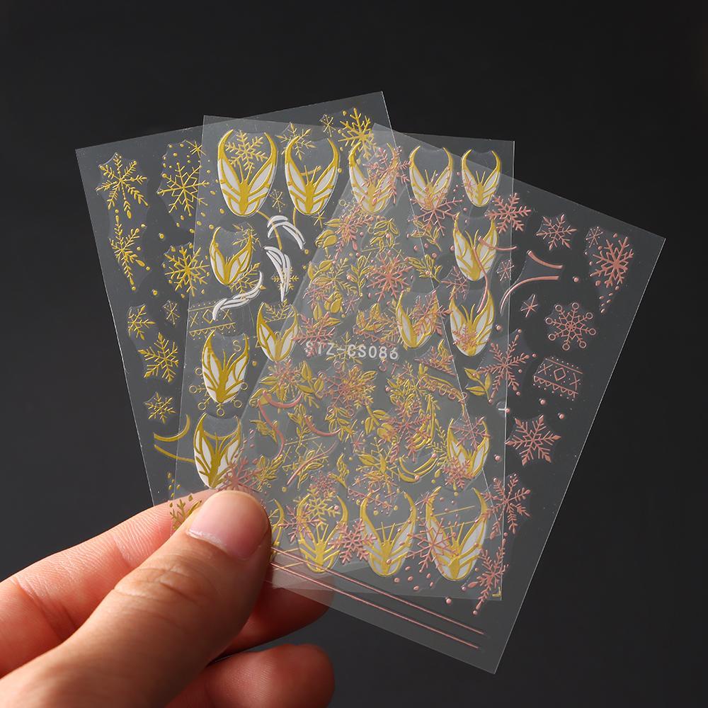Miếng Dán Trang Trí Móng Tay 3D Hình Hoạt Hình Phong Cách Pháp