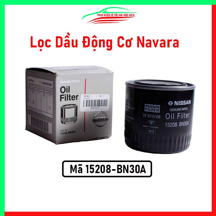 Lọc dầu, lọc nhớt động cơ cho xe Nissan Navara mã 15208-BN30A