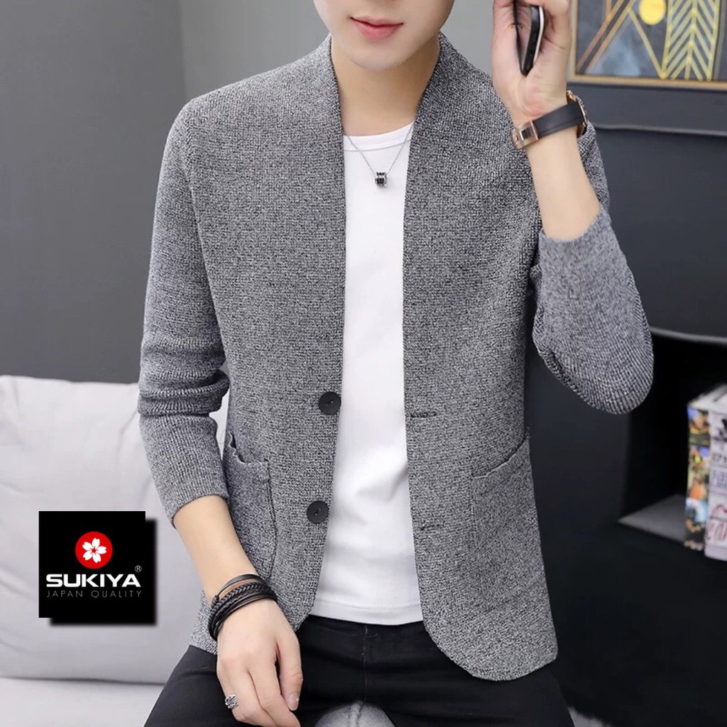 Áo khoác len nam cardigan Chất đẹp Sukiya Fashion AL01