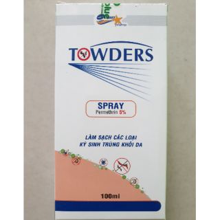 Xịt ghẻ ngứa Towders Spray 100ml  (Permethrin 5%)