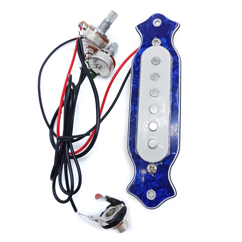 Bộ Pickup Lỗ Âm Lượng Đàn Guitar Có Núm Vặn Dây Cho Hộp Thuốc Lá