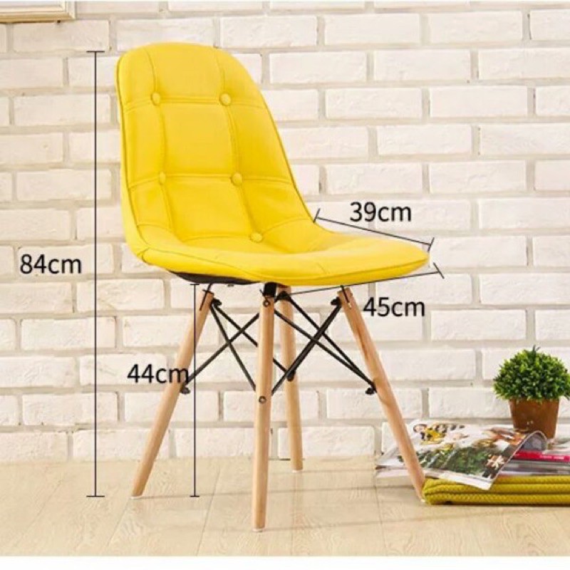 Ghế eames đệm da cúc (j04 ) | BigBuy360 - bigbuy360.vn