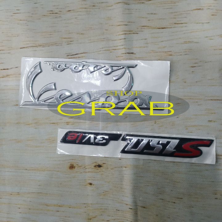 Decal, tem nổi chữ Vespa S150 3V ie xi bóng màu Bạc - SPG-DGtem