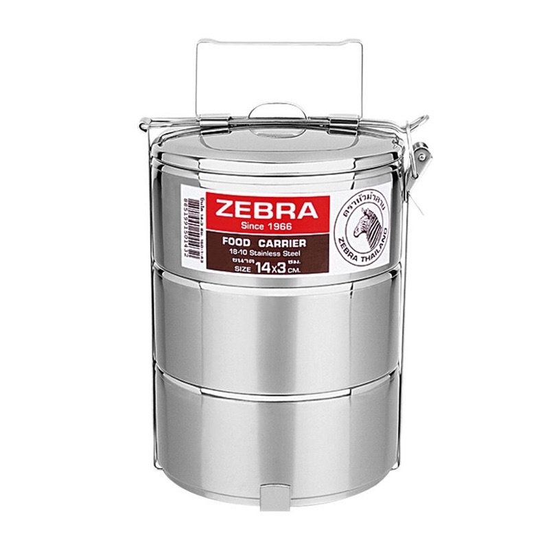 Camen Inox 14cm 3 ngăn - 150143 zebra Thái Lan cao cấp