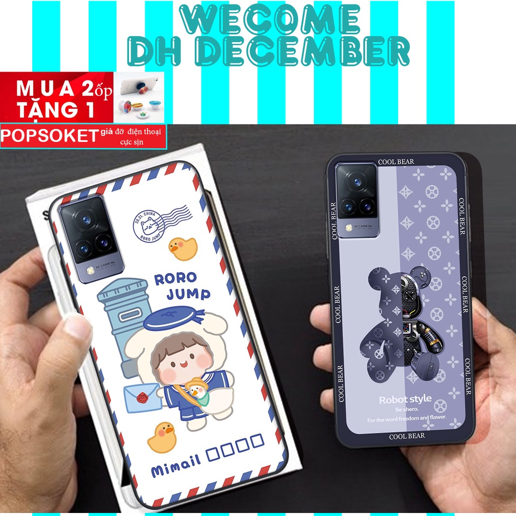 Ốp lưng Vivo V21 5G  in hình 3D gấu mới nhất - sang - chảnh - ĐẸP- BỀN