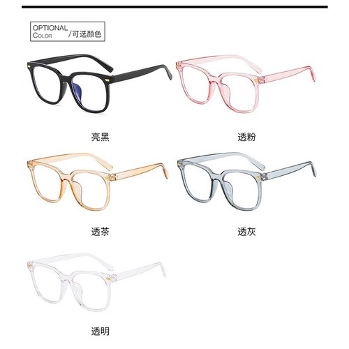 Mắt kính gọng tròn lớn chống tia bức xạ kiểu Hàn Quốc sang trọng cho nữ