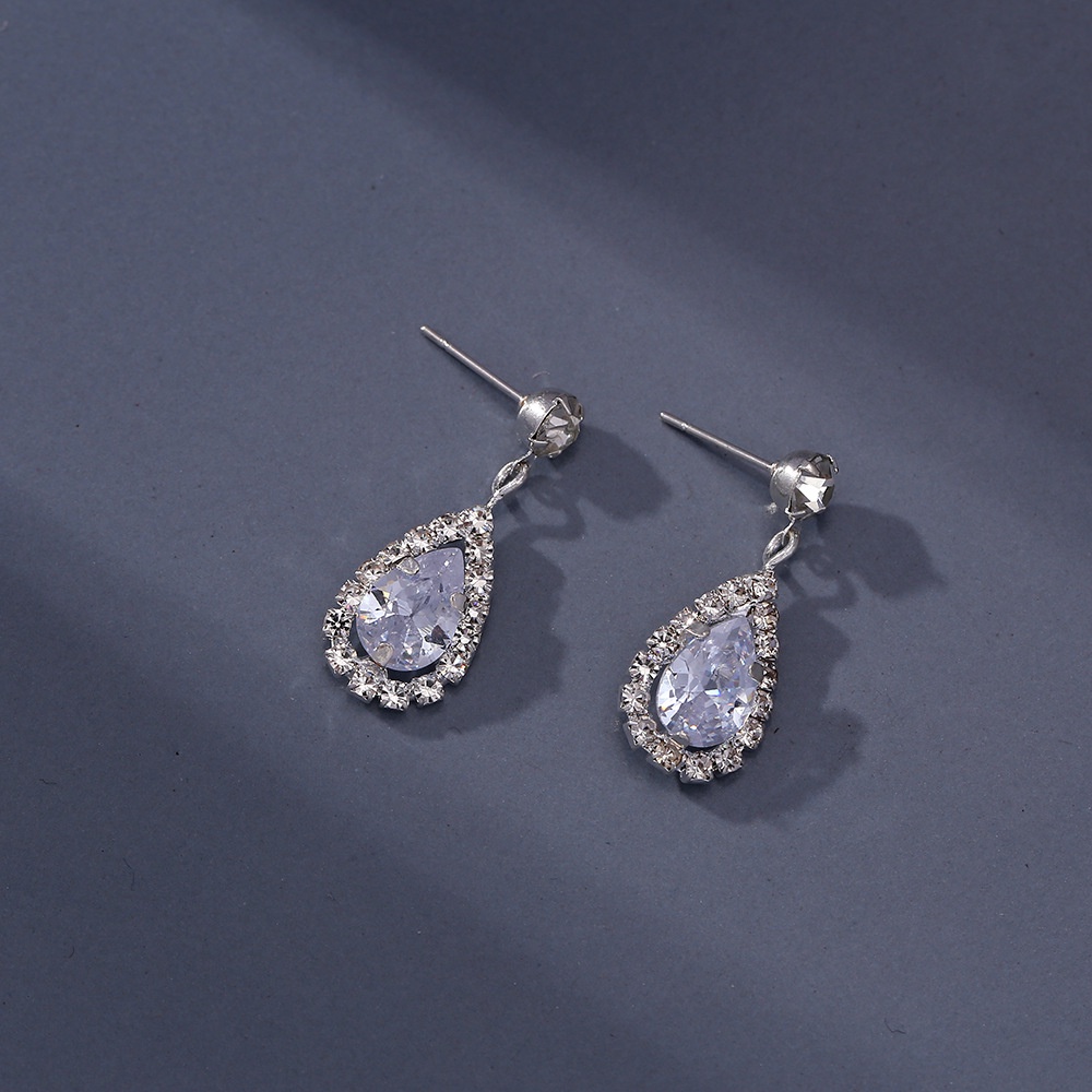 Đôi Khuyên Tai HìNh Oval ĐíNh Kim Cương Giả NhiềU MàU ThờI Trang Cho Nữ