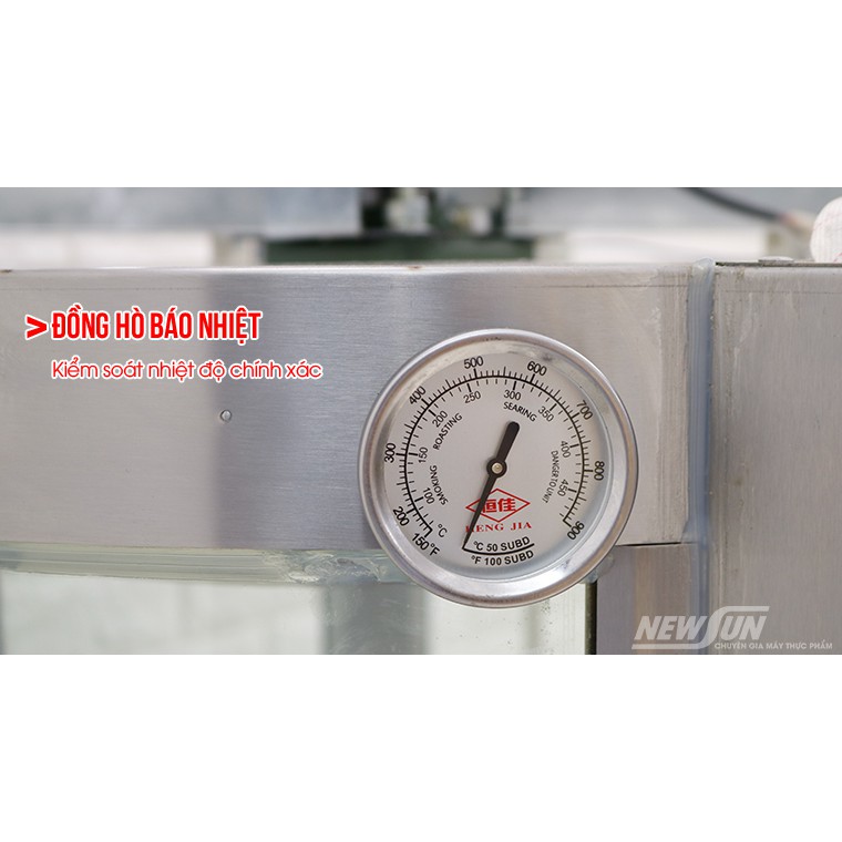 Lò quay gà vịt NEWSUN 680 - Năng suất cao, tiết kiệm thời gian - Bảo hành 12 tháng - Tặng 15 móc, 15 xiên lu quay gà vịt