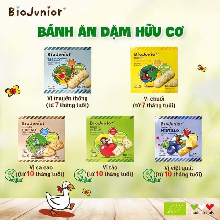 Bánh Ăn Dặm Hữu Cơ Bio Junior 100g - Bánh Organic Cho Bé Ăn Dặm Từ 7 - 10 Tháng Tuổi