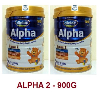 Combo 02 - Dielac Alpha 2 900g - Sữa bột Vinamilk