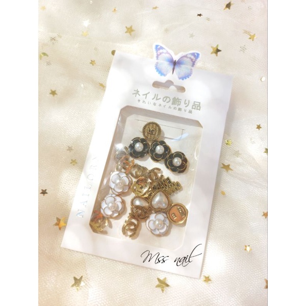 charm nơ nail, phụ kiện trang trí móng ,set nơ