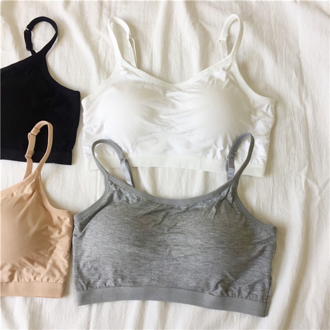 Áo Thun Thể Thao Hai Dây Có Đệm Ngực Thời Trang Hàn Quốc Cho Nữ