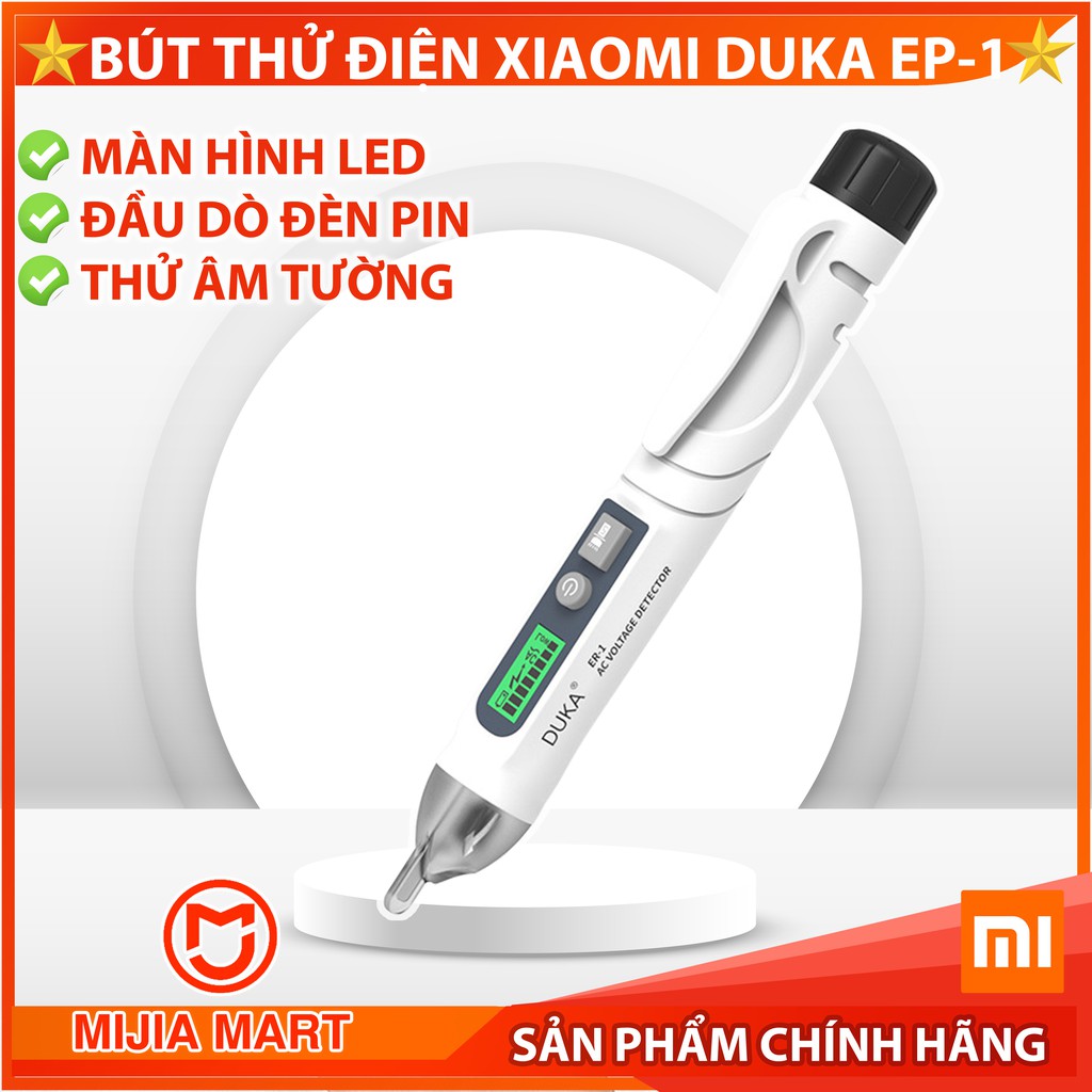 Bút thử điện thông minh Xiaomi Duka. Bút thử điện không tiếp xúc có màn hình.