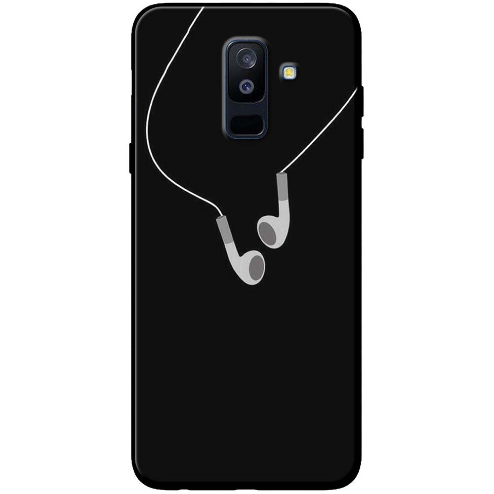 Ốp lưng nhựa dẻo Samsung Galaxy A6 Plus, A8 Plus, A8 Star in hình Tai nghe