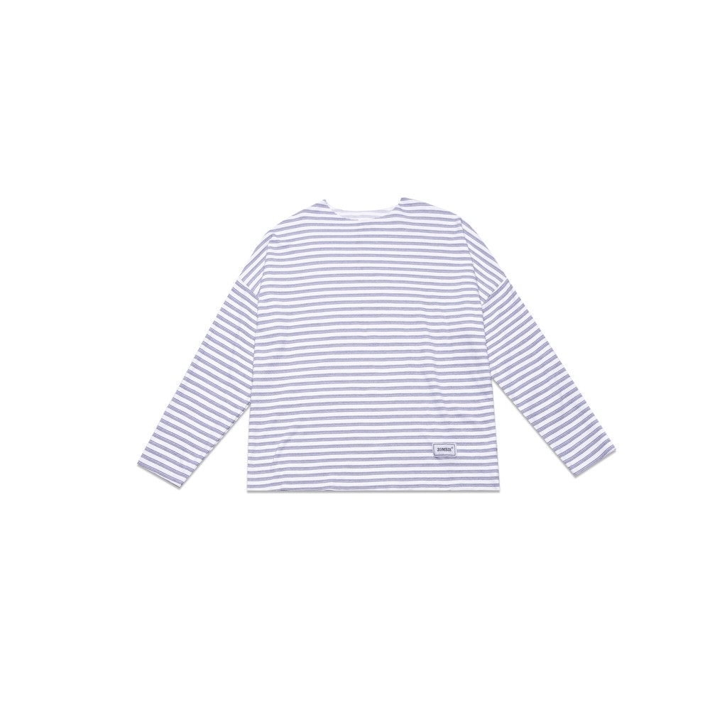 Áo ZOMBIE® Oversize Striped Sweater In W/Blue