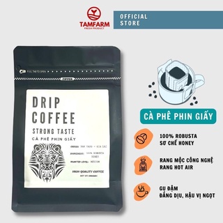 Cà phê phin giấy tiện lợi, cafe Robusta nguyên chất rang xay túi lọc Drip coffee
