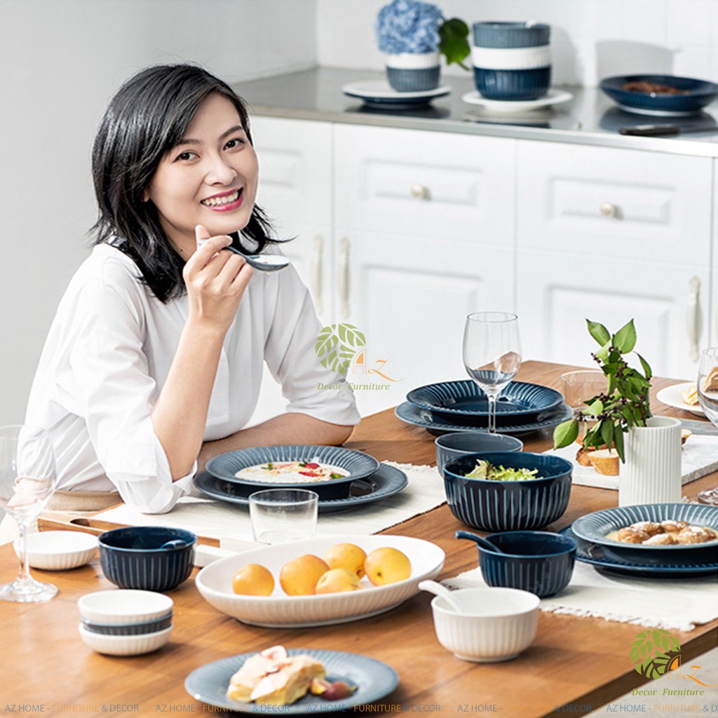 Bộ bát đĩa gốm sứ cao cấp Noble - Az home kitchen