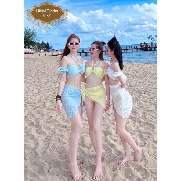 {ẢNH KHÁCH} Set 3 món bikini dập nhún đẹp xuất sắc