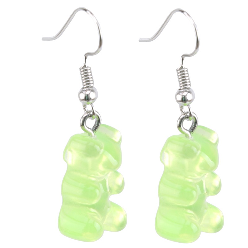 1 Đôi Bông Tai Thiết Kế Hình Gấu Gummy Mini Sáng Tạo Đáng Yêu Cho Nữ