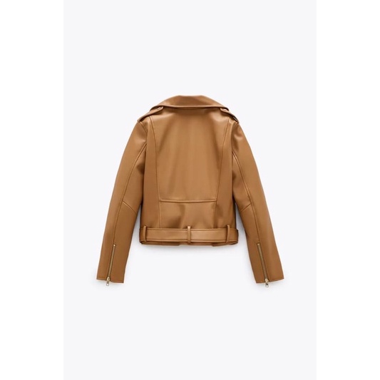 Áo da biker nữ Zara