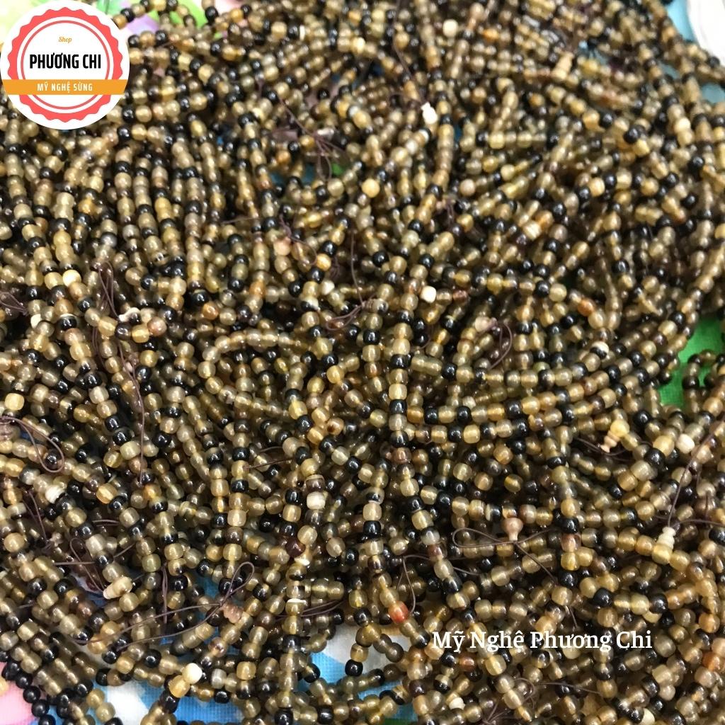 Vòng Đeo Tay Chuỗi Tràng 108 Hạt Sừng Trắng Nưa Đen Tặng kèm hộp - Vòng Tay Phong Thủy | Mỹ nghệ phương chi