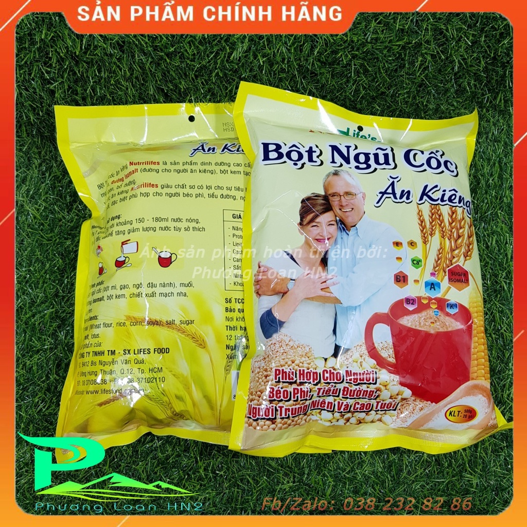 Bột ngũ cốc ăn kiêng Nutrilifes Life's Food cho người béo phì, tiểu đường, có lợi cho tiêu hoá bịch 500g
