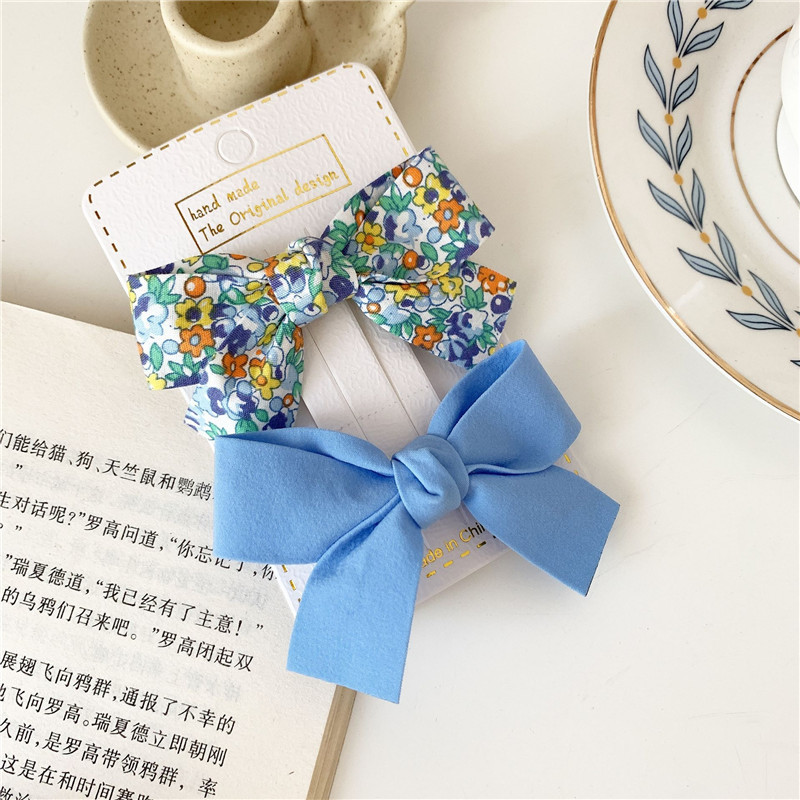 Kẹp Tóc Nơ Vải Hoa Xinh Xắn Cho Nữ