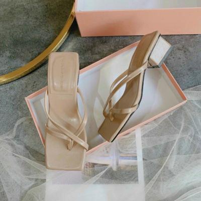 DÉP GUỐC CAO GÓT QUAI MẢNH XỎ NGÓN ĐẾ VUÔNG 3P - CG-0508