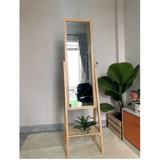 Gương Soi Toàn Thân Phối Kệ Shelf Mirror Nội thất kiểu hàn lắp ráp