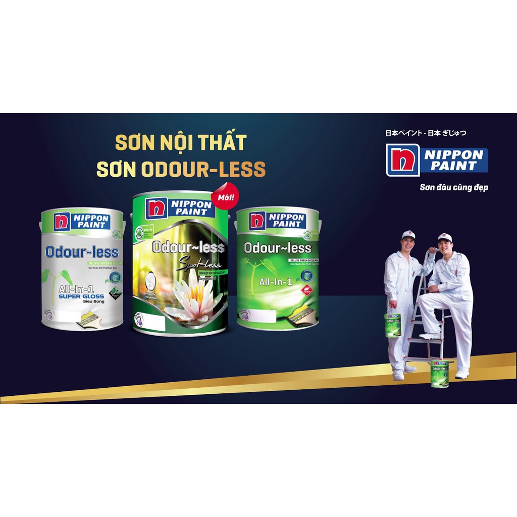 SƠN NỘI THẤT NIPPON ODOURLESS SPOTLESS ( 18 LÍT)