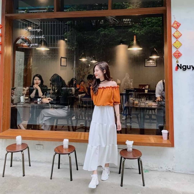 ❣️ SET ÁO TRỄ VAI + CHÂN VÁY