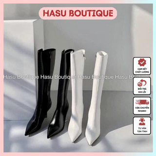 Bốt Lửng Da Mềm Hàng Cao Cấp - Giày Boots Nữ Thời Trang Chất Đẹp Ôm Chân (Fullbox)