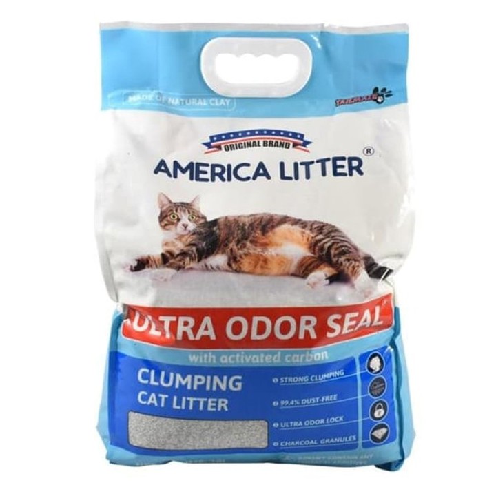 Cát vệ sinh cho mèo America Litter 10L Siêu khử mùi Ultra odor seal