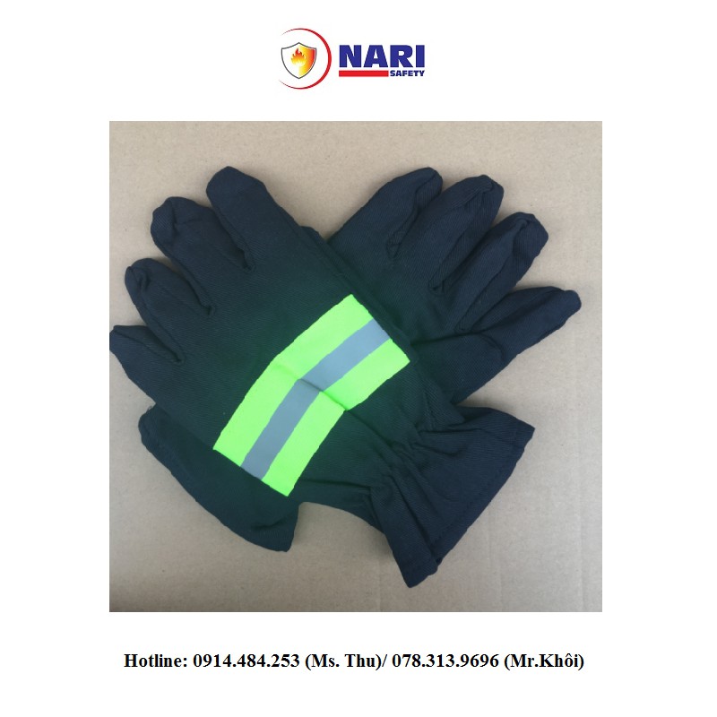 găng tay chữa cháy xanh đen theo TT56 của bộ công an